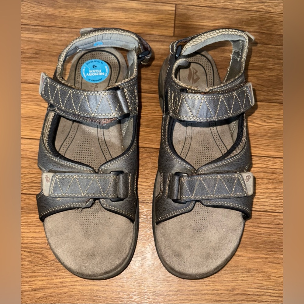 Nunn Bush Riovista Sandal Gray Brown Men's Size US 12M Grandpa Core Gorp